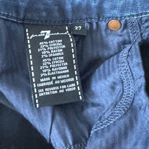 7 For All Mankind B(air) The Skinny Duchess Wash Jeans Sz 27 - Picture 8 of 10